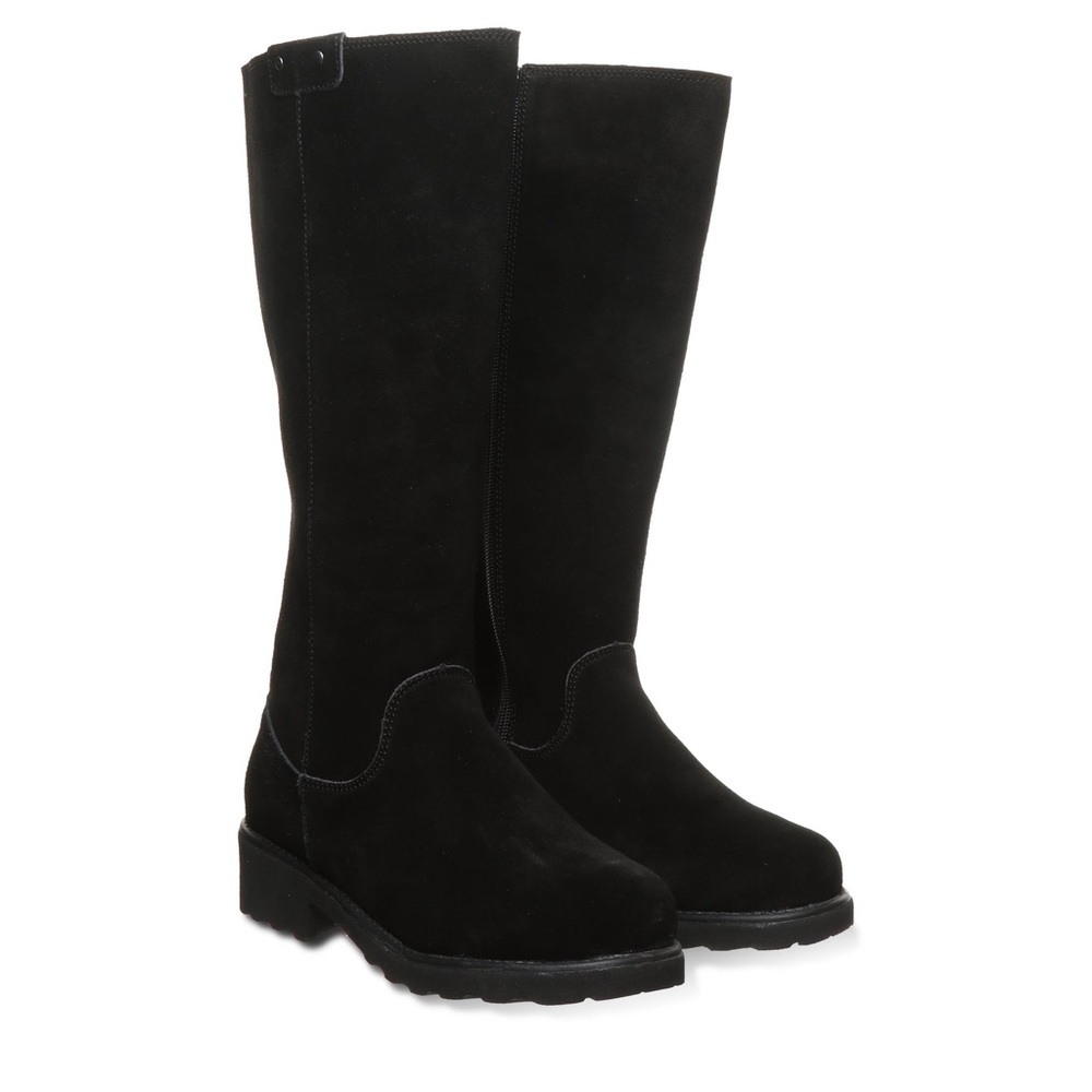 BearPaw Black Over-the-Knee Suede Boots